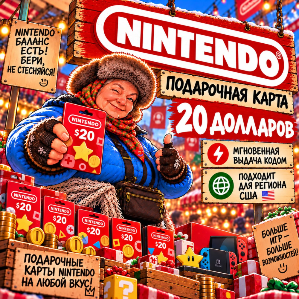 💳Nintendo eShop Card USD 20 (US)💳