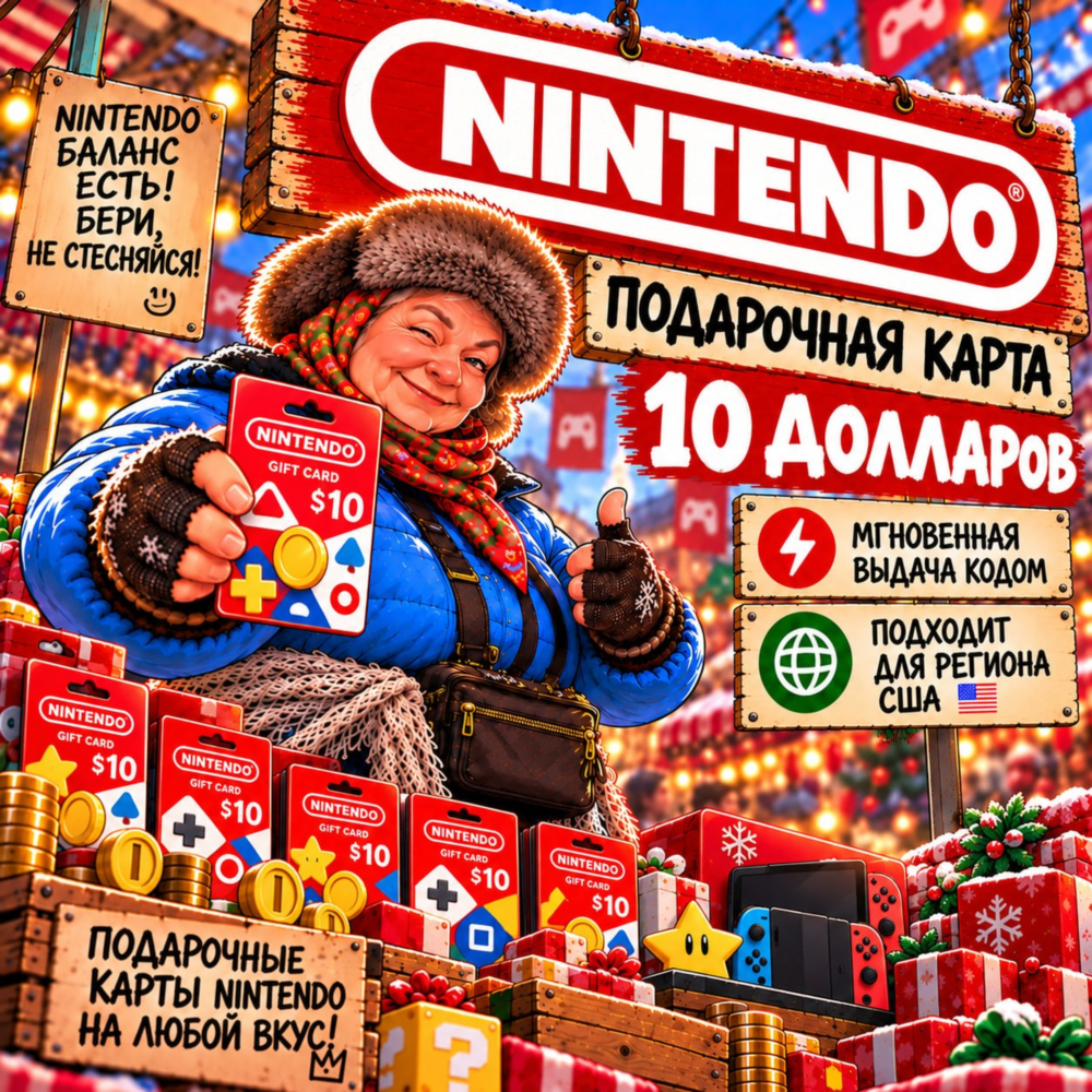 💳Nintendo eShop Card USD 10 (US)💳