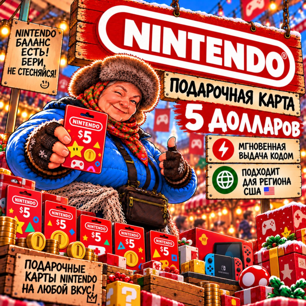 💳Nintendo eShop Card USD 5 (US)💳